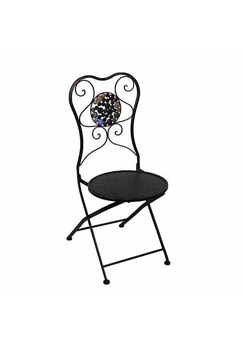 Duna Range Beautifully Designed Metal Chair With Stones,