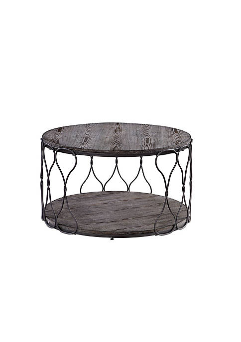 Duna Range Industrial Style Round Metal and Solid
