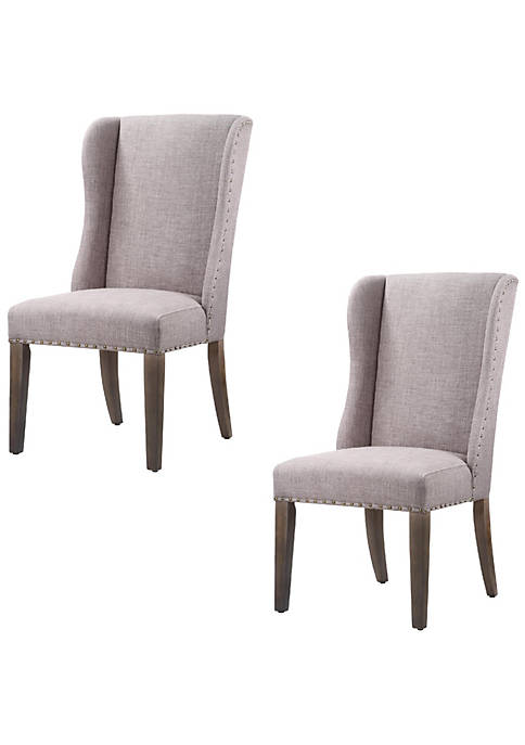 Duna Range Fabric Upholstered Wooden Chair with Demi