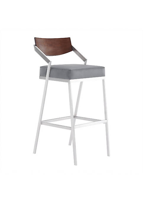 Duna Range 32 Inches Leatherette Metal Barstool with