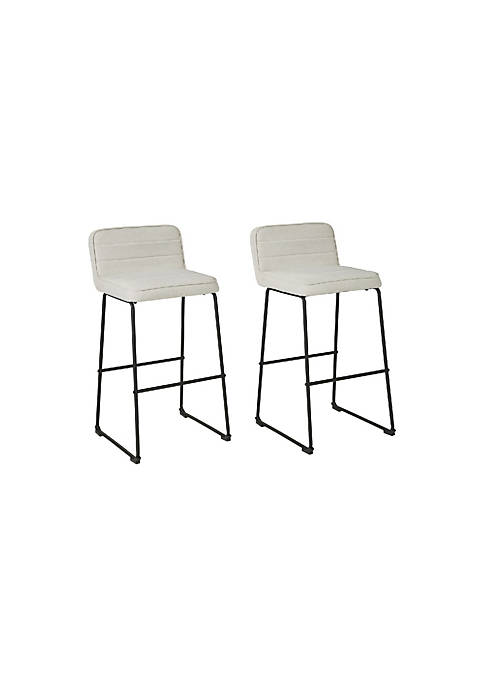 Duna Range Channel Stitched Low Fabric Barstool with