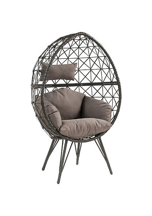 Duna Range Patio Lounge Chair with Wicker Geometric