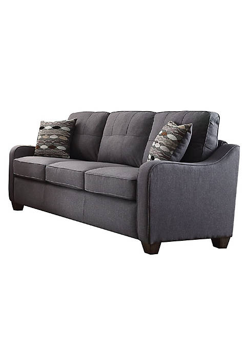 Duna Range Contemporary Linen Upholstered Wooden Sofa with