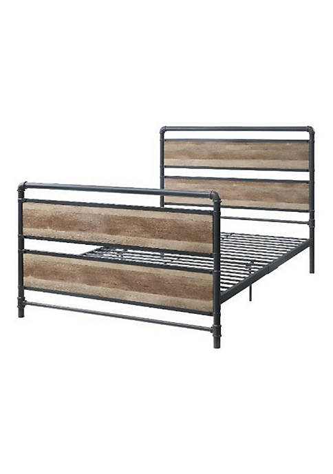 Duna Range Metal Framed Full Bed, Brown and