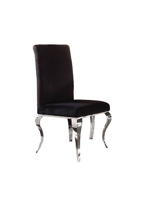 Duna Range Fabric Upholstered Metal Side Chairs with
