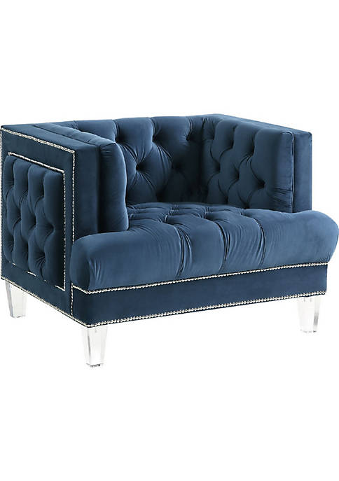 Duna Range Velvet Upholstered Chair with Tufted Details