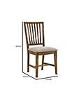 Wooden Dining Side Chairs with Tapered Legs, Beige and Brown