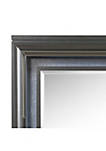Wall Mirror with Mirror Accent and Beveled Edges, Gray