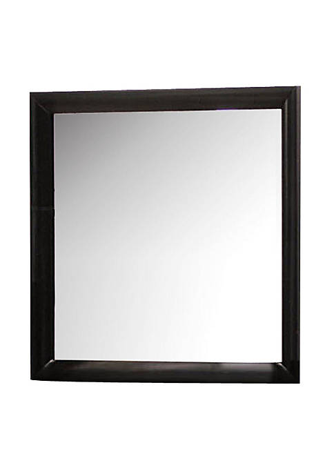 Duna Range Contemporary Style Wooden Mirror with Beveled