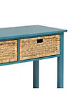 Flavius Console Table with 2 Drawers, Blue