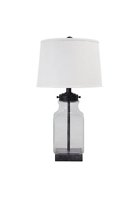 Duna Range Smoky Glass Frame Table Lamp with