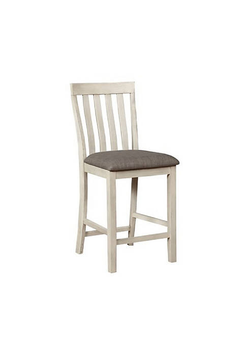 Duna Range Vertical Slatted Back Wooden Counter Chair,