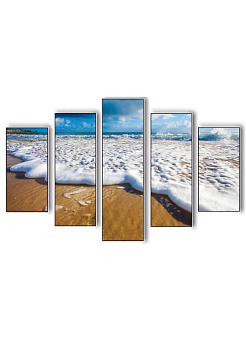 Duna Range Beach Printed Canvas Painting with Wooden