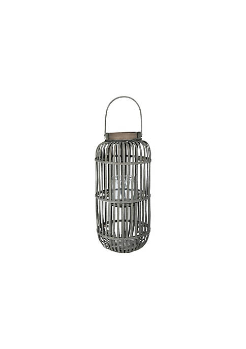 Duna Range Wooden Caged Decorative Lantern with Glass