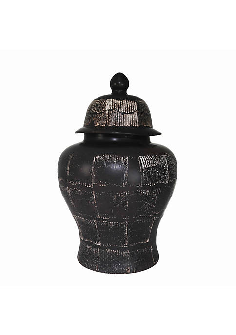 Duna Range Ceramic Frame Temple Shape Lidded Jar,