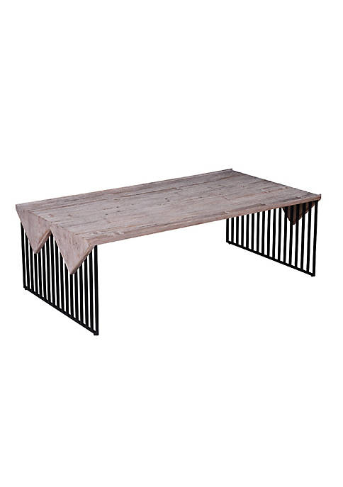 Duna Range Rectangular Wooden Coffee Table with Sled