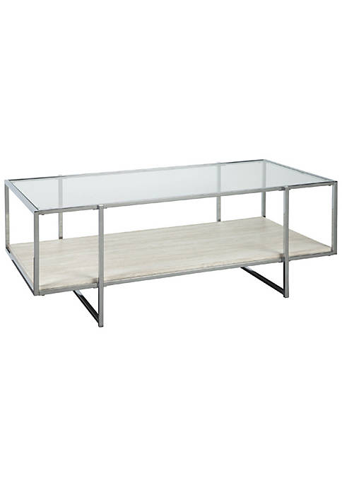 Duna Range 48 Inches Glass Top Cocktail Table