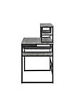 Office Desk with Keyboard Tray and Mini Hutch, Taupe Gray