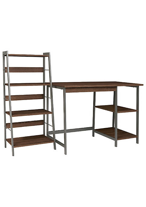 Duna Range Wood and Metal Desk with Ladder