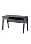 30 Inch 1 Drawer Wooden Office Desk, Distressed Gray