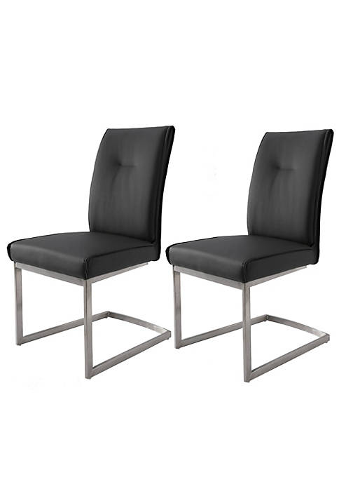 Duna Range Leatherette Dining Chair with Breuer Style,