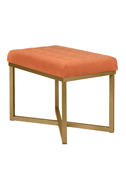 Duna Range Metal Framed Bench with Button Tufted