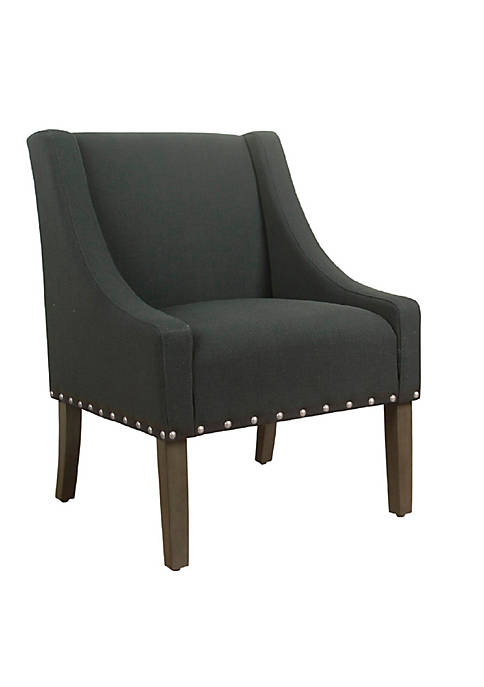 Duna Range Fabric Upholstered Accent Chair with Swooping