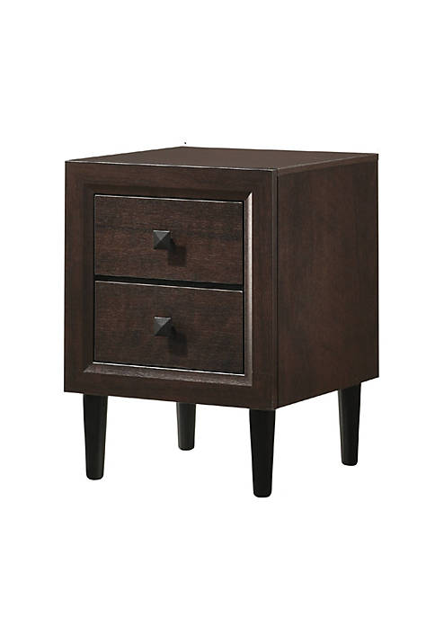 Duna Range Nightstand with 2 Drawers and Square