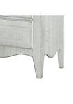 28 Inch 2 Drawer Plank Style Nightstand, Weathered White