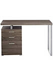Modish Office Desk with File Drawer, Gray