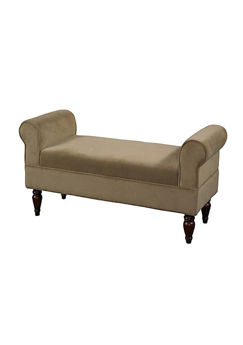 Duna Range Fabric Upholstered Wooden Bench with Padded