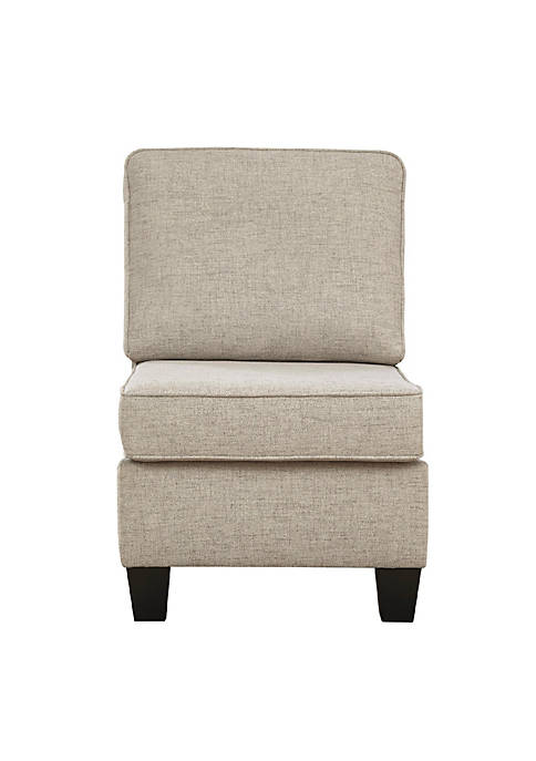 Duna Range Fabric Upholstered Armless Chair with Welt