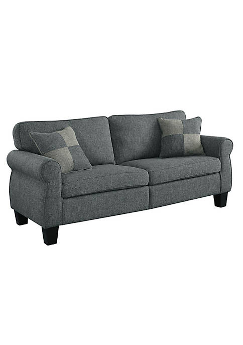 Duna Range Sofa with Fabric Upholstery and Rolled