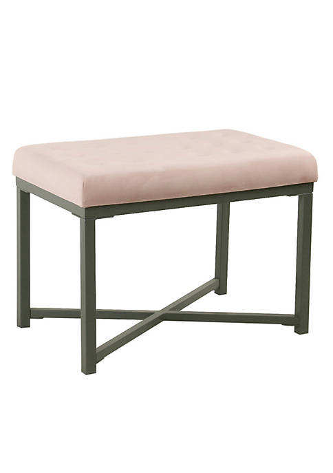 Duna Range Metal Framed Ottoman with Button Tufted