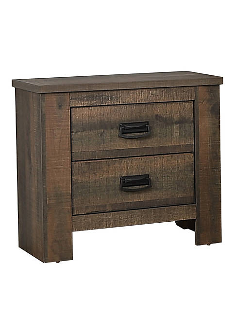 Duna Range Wooden Nightstand with 2 Drawers and