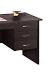 Contemporary Style Desk With Spacious Storage, Dark Brown