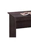 Contemporary Style Desk With Spacious Storage, Dark Brown