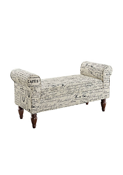 Duna Range Fabric Upholstered Wooden Bench with Padded
