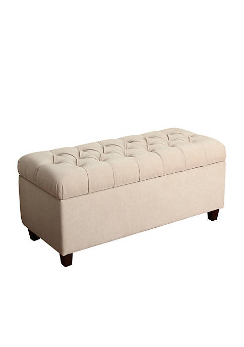Duna Range Fabric Upholstered Button Tufted Wooden Bench