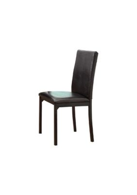 Duna Range Leatherette Upholstered Counter Height Metal Frame Side Chair, Dark Brown (Set Of 4)