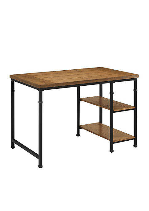 Duna Range Wooden Desk with Two Open Shelves