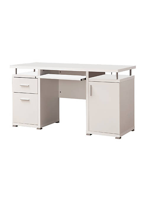 Duna Range Elegant white Computer desk with efficient