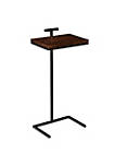 2 Piece Wooden Nesting Table with Open Geometric Base, Brown
