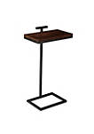 2 Piece Wooden Nesting Table with Open Geometric Base, Brown