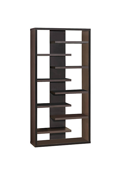 Duna Range Expressive Wooden Bookcase with Center Back