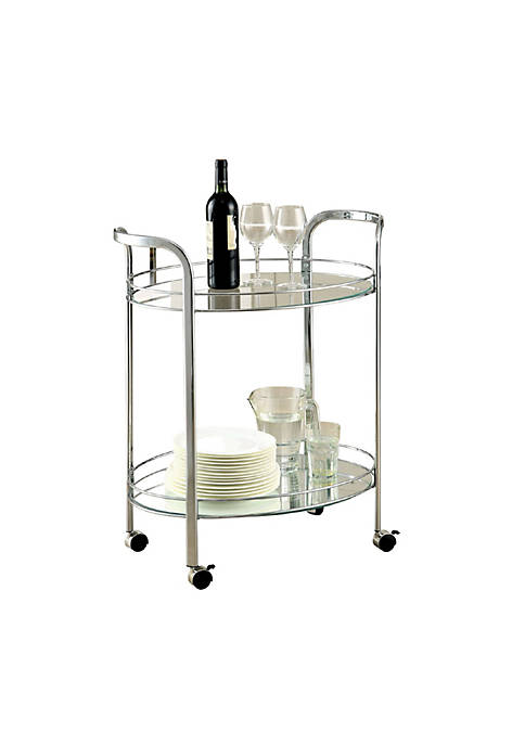 Duna Range Loule Contemporary Serving Cart In Chrome