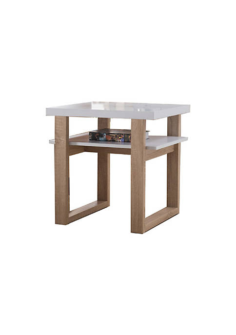 Duna Range Two Tone Wooden End Table With
