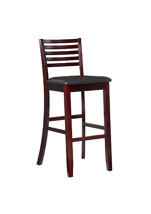 Duna Range Barstool with Leatherette Seat and Ladder