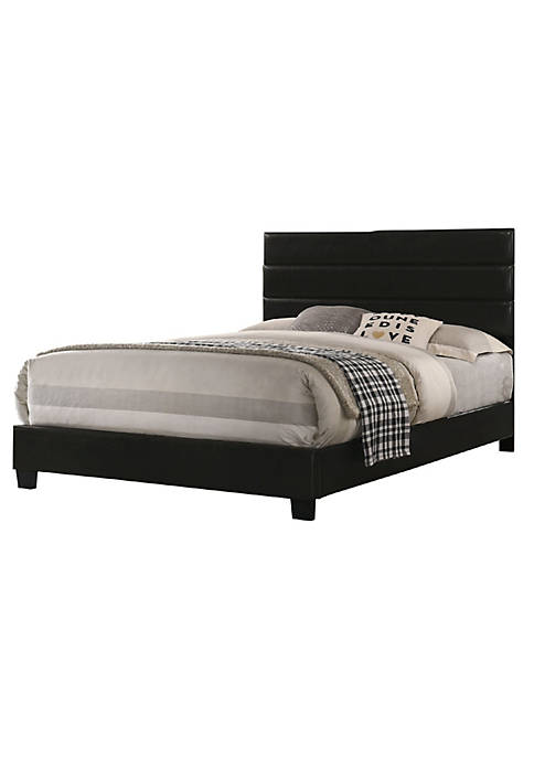 Duna Range Leatherette Upholstered Full Bed with Panel