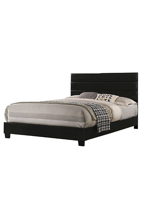 Duna Range Leatherette Upholstered Queen Bed with Panel